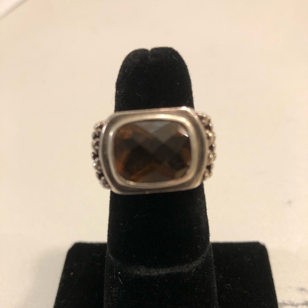Michael Dawkins citrine/sterling silver ring